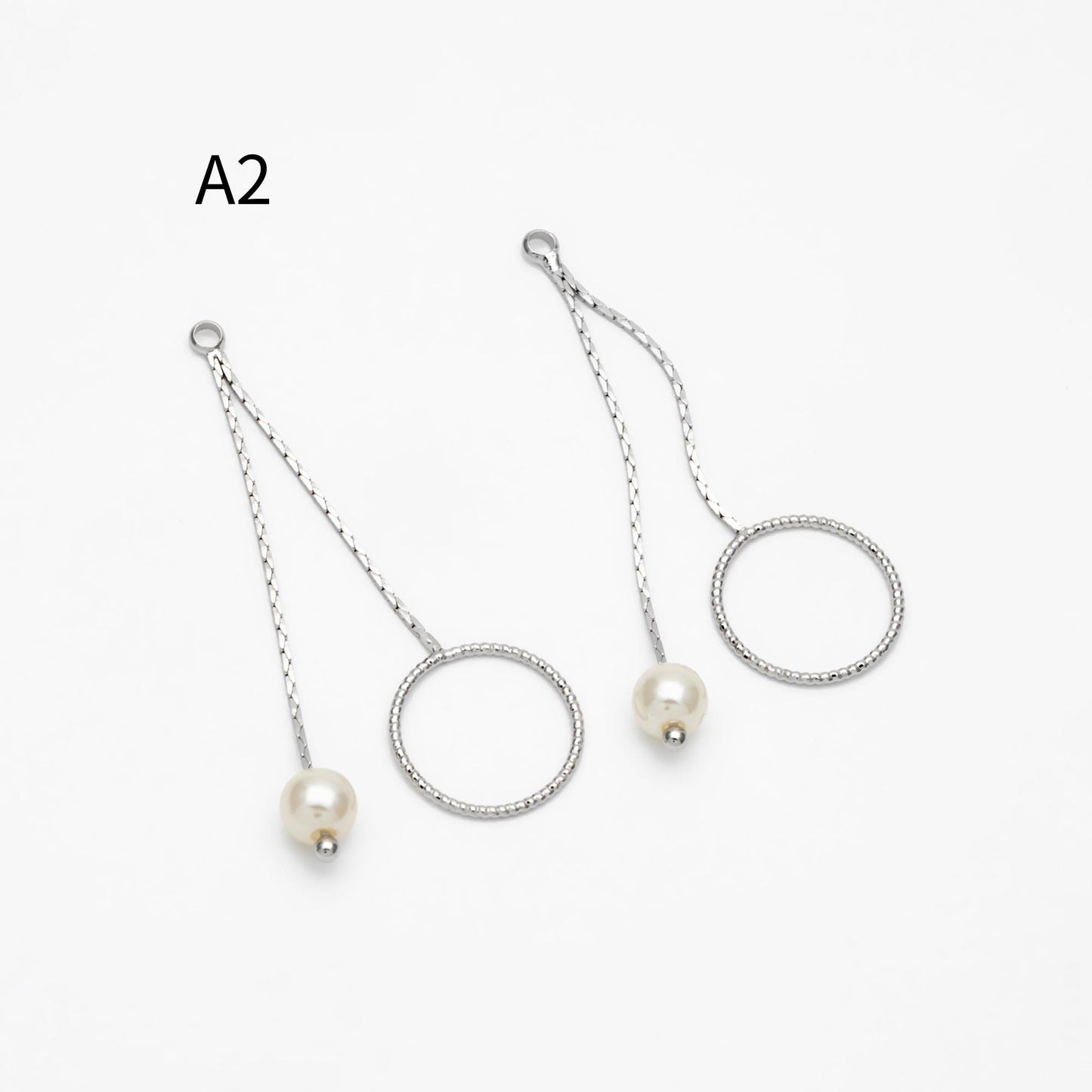 4pcs Chain Tassel Charms, Gold plated Brass, Tassel Earring Components (GB-1277)