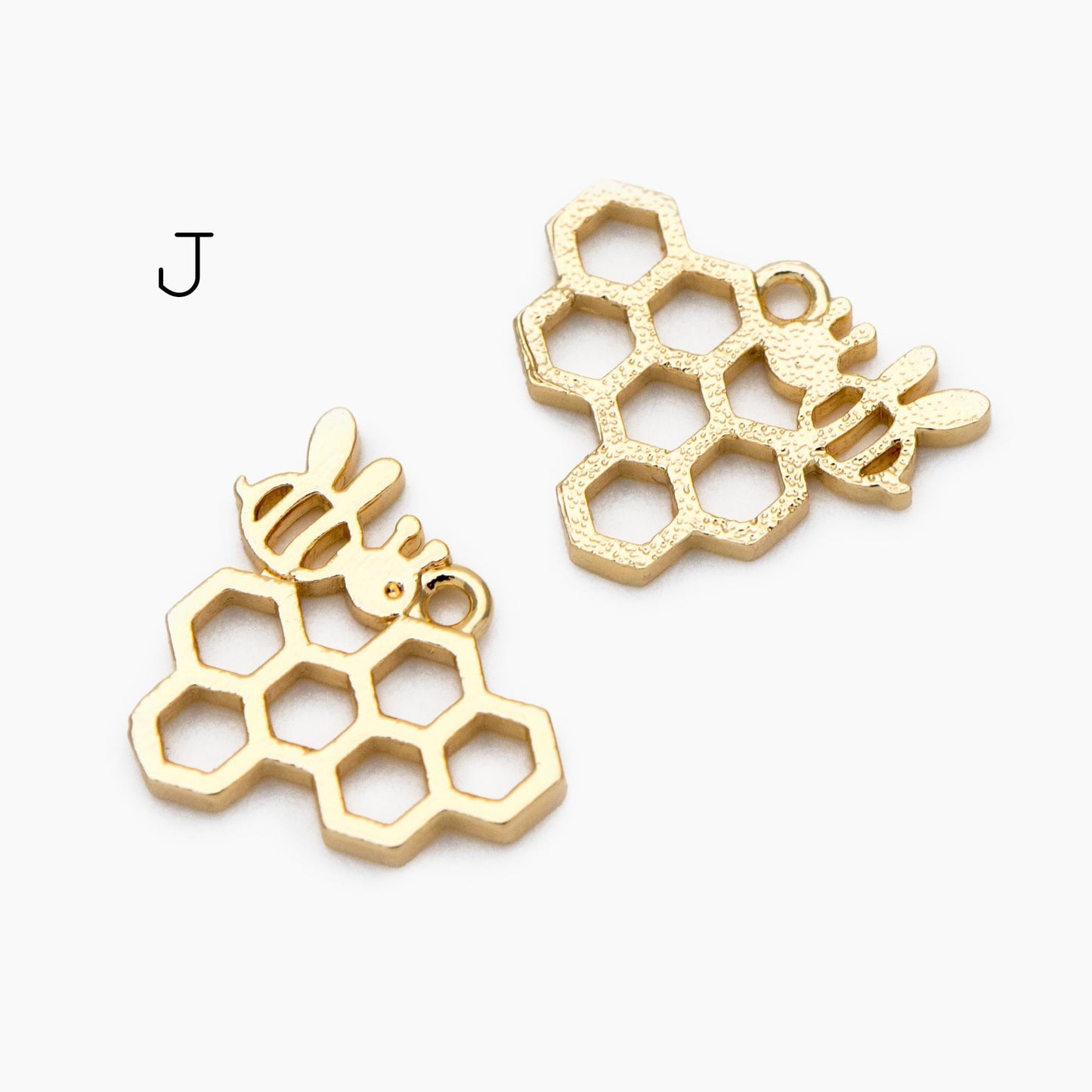 10pcs Gold/ Silver Bee Charm Jewelry Making, Insect Theme Supplies (GB-3093)