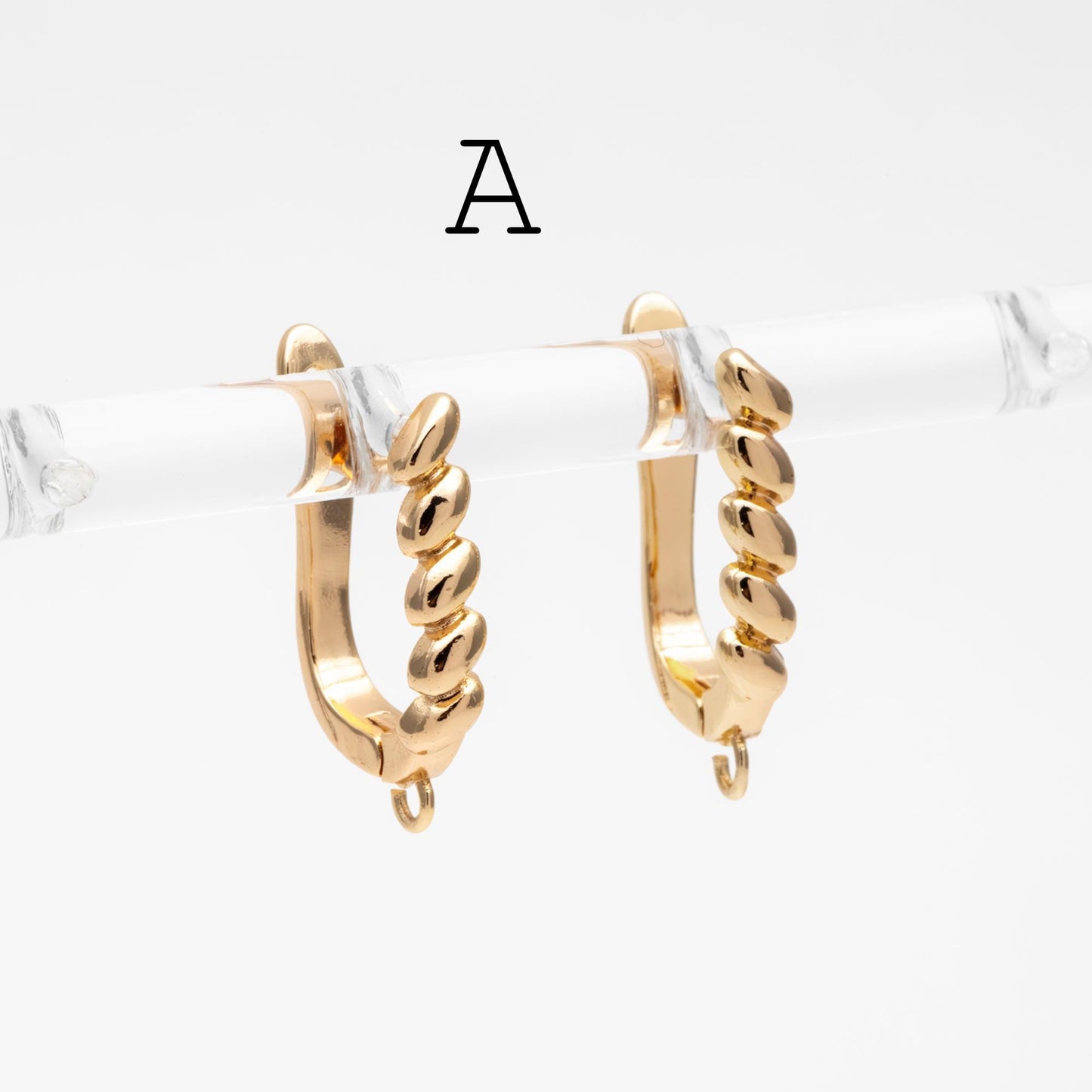 10pcs Gold/ Silver Tone Leverback Ear Hooks , Real Gold/ rhodium plated Brass, Earring Hooks with Loop (GB-848)