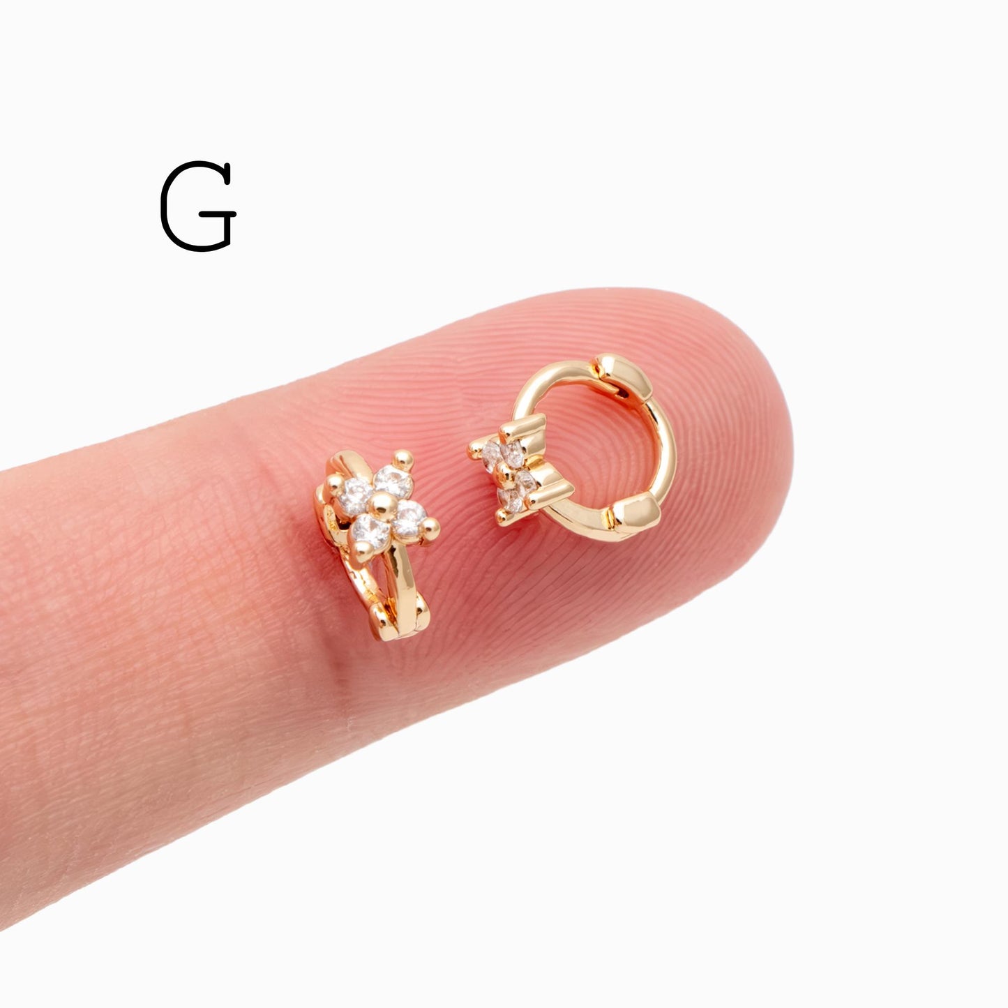 4pcs Gold Tiny Cartilage Hoop Earrings, Tragus Hoop, Rook Hoop, Helix Hoop, Cartilage Hoop, Cartilage Clicker Hoop (GB-3474)