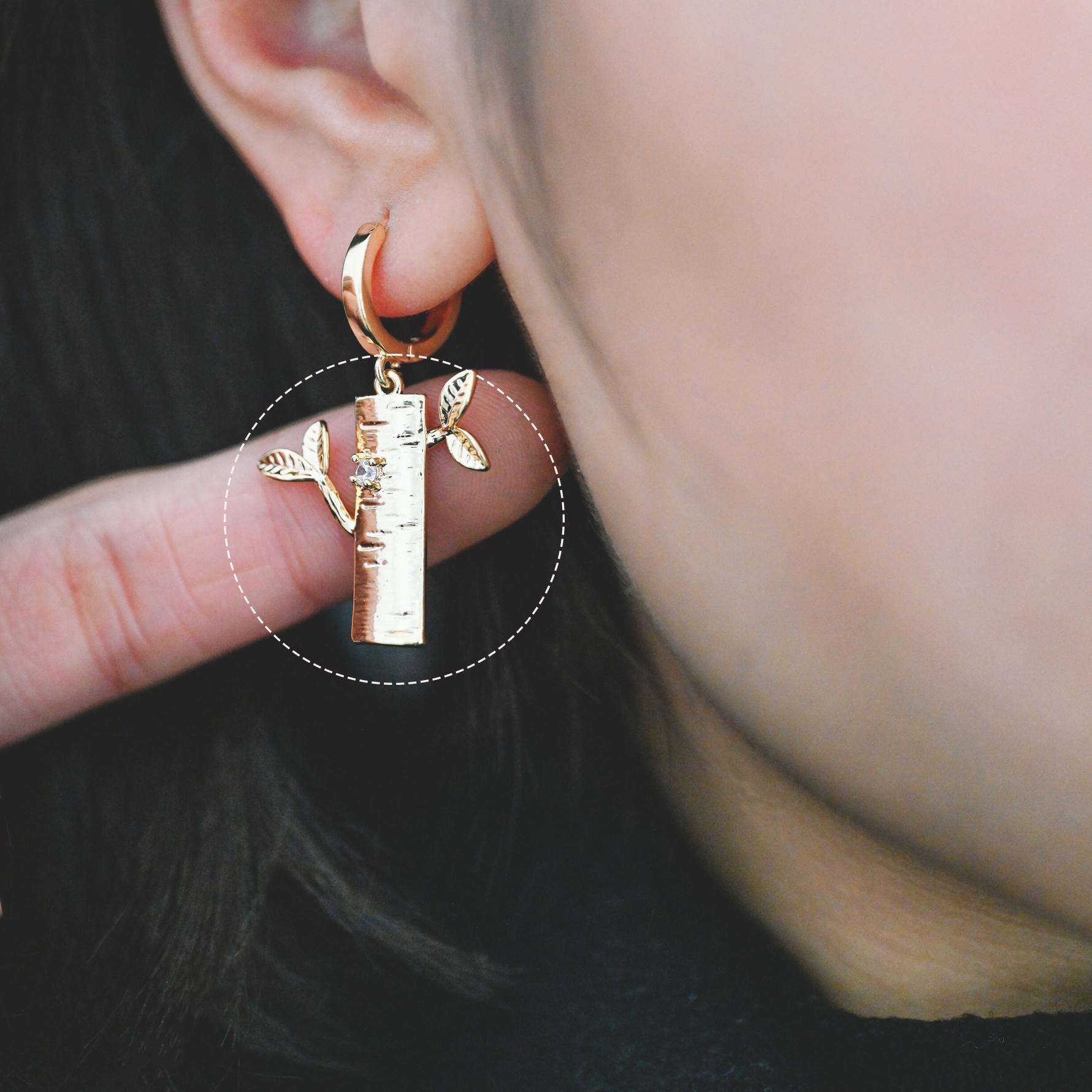 10pcs Gold Tree Leaf Flower Connectors, Gold Plated Brass, Branch Charms, Lead Nickel Free (GB-1010)