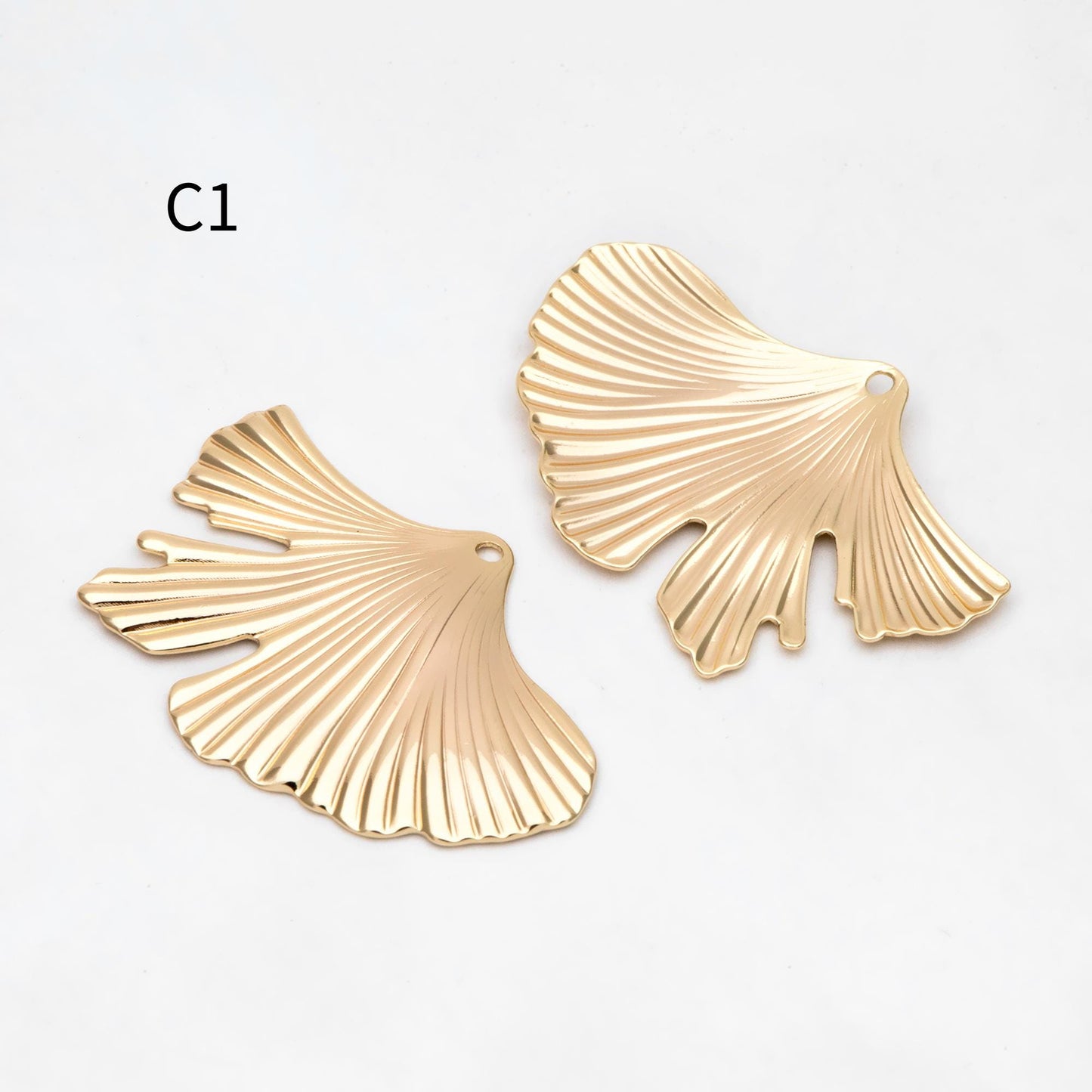 10pcs Gold/ Silver Tone Leaf Charm Pendants, Gold/ Rhodium plated Brass, Lead Nickel Free (GB-3057)