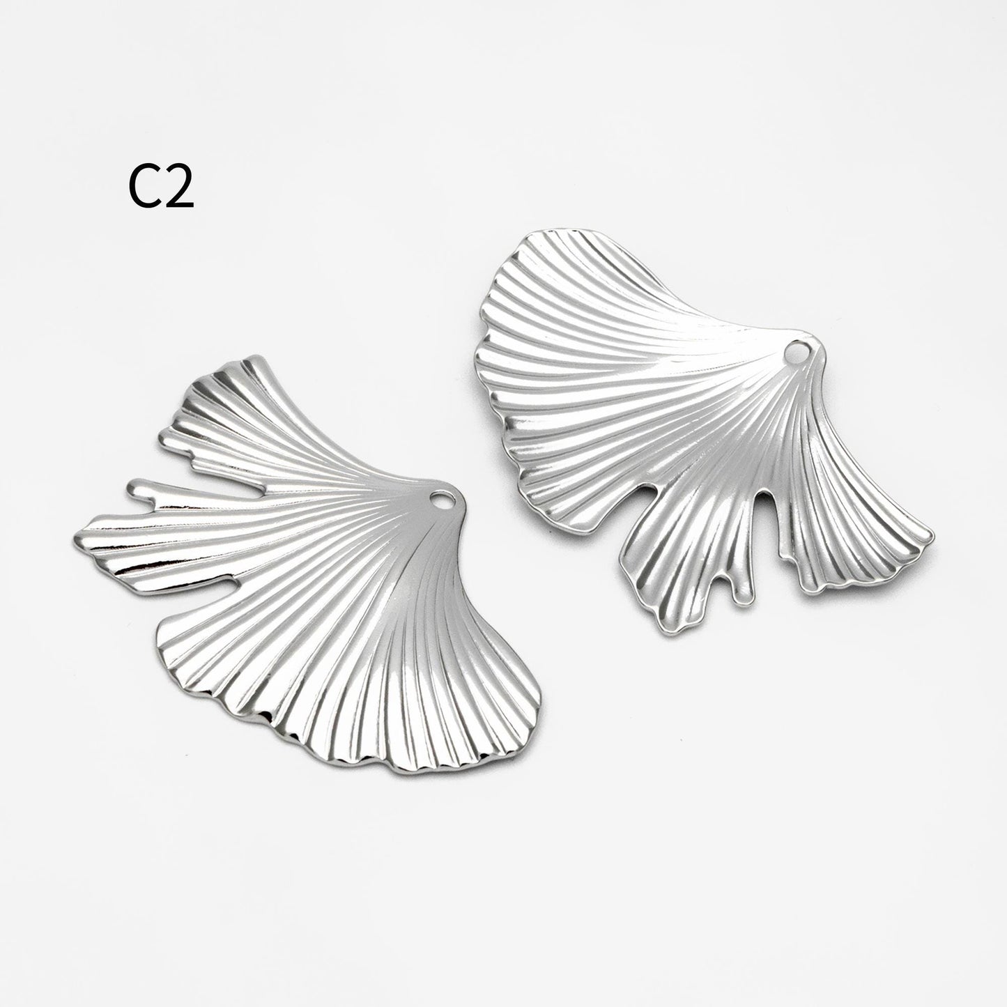 10pcs Gold/ Silver Tone Leaf Charm Pendants, Gold/ Rhodium plated Brass, Lead Nickel Free (GB-3057)