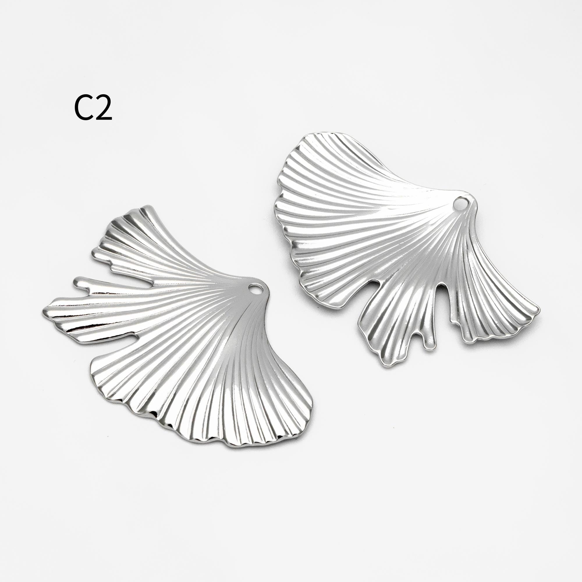 10pcs Gold/ Silver Tone Leaf Charm Pendants, Gold/ Rhodium plated Brass, Lead Nickel Free (GB-3057)