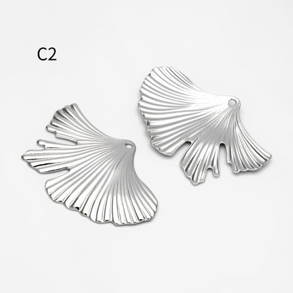10pcs Gold/ Silver Tone Leaf Charm Pendants, Gold/ Rhodium plated Brass, Lead Nickel Free (GB-3057)