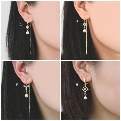 10pcs Gold Flower Charms , 18K Gold plated Brass, Floral Connector Pendants (GB-3780)