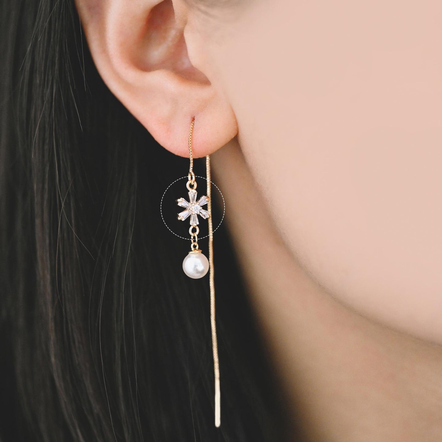 10pcs CZ Pave Flower Leaf Connector, 18K Gold plated Brass, Dainty Connector Charms (GB-3670)