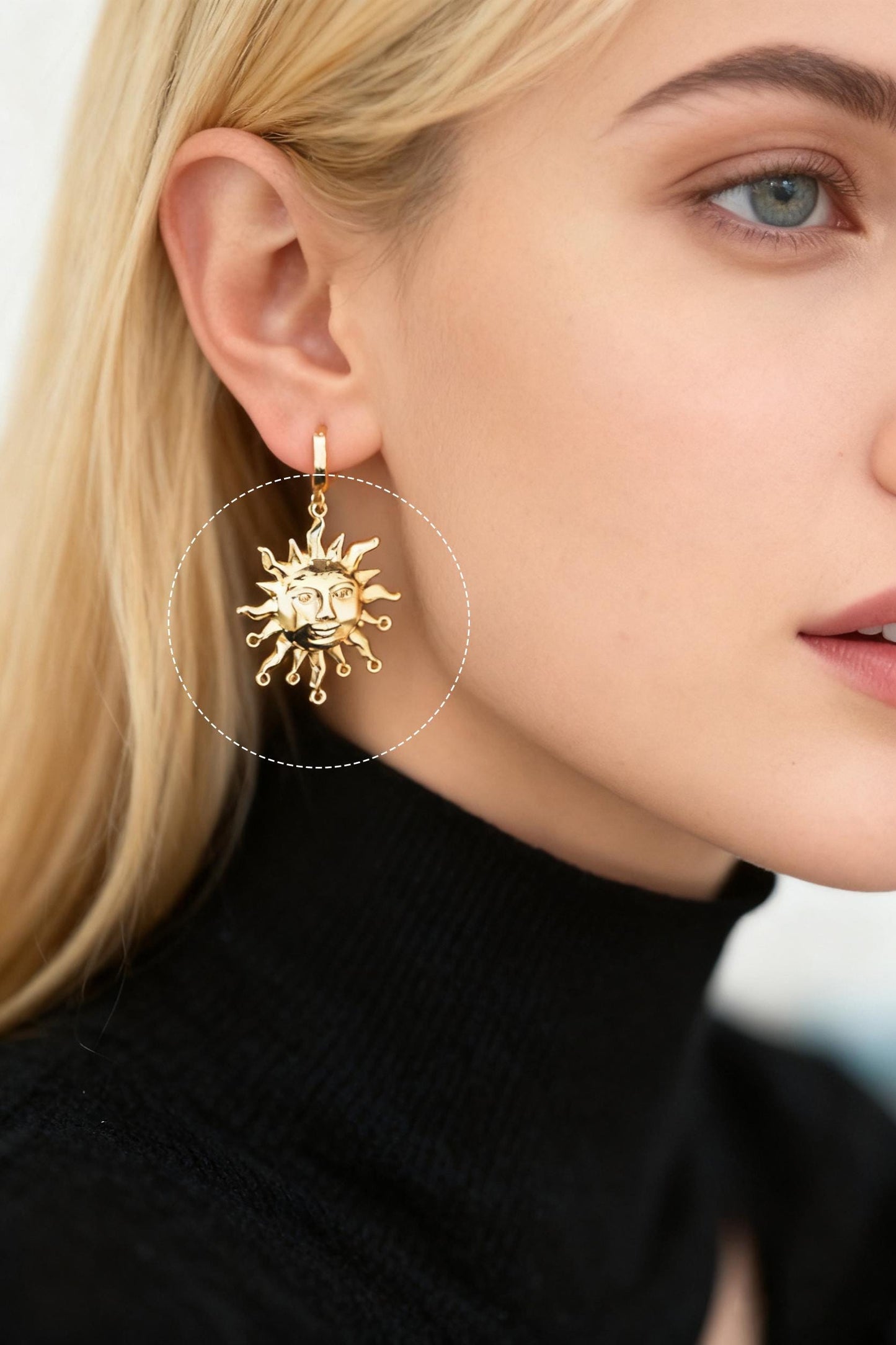 4pcs Gold/ Silver CZ Sun Charm Connectors, Real Gold/ Rhodium plated Brass, Jewelry Supply (GB-2000)