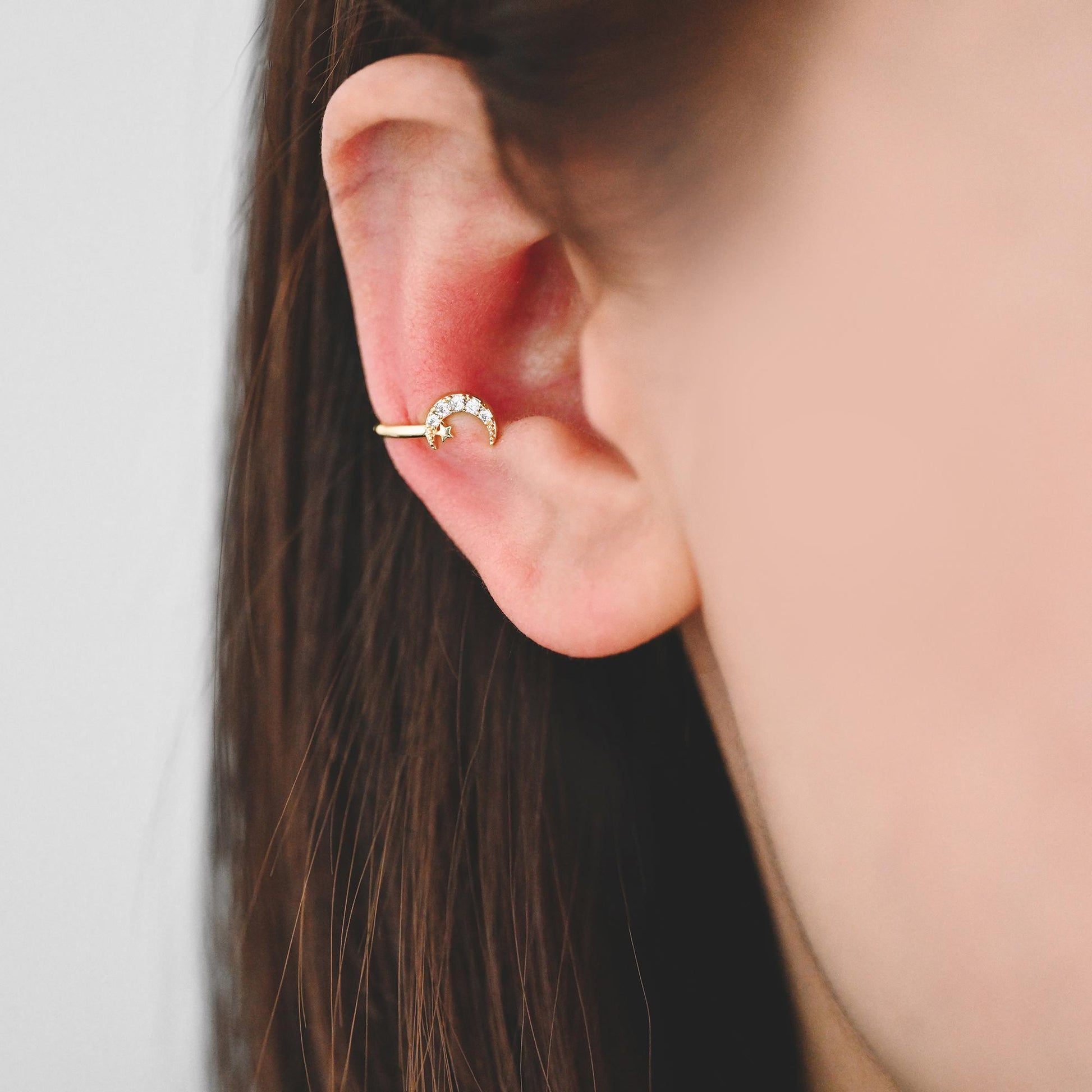 4pcs Gold Nose Cuff, Non Piercing Ear Cuff, Gold plated Brass, Adjustable Fake Nose Rings, Dainty Nose Jewelry (GB-3709)