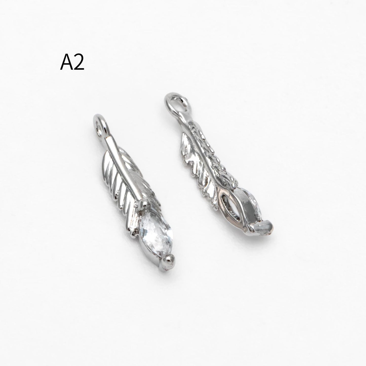 4pcs Gold/ Silver Tone Wing Charms , Real 18K Gold/ Rhodium plated Brass Wing Pendants , Color Not Easily Tarnish (GB-383)