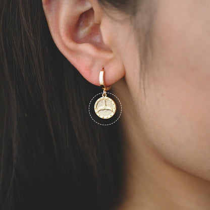 4pcs Gold Whale Tail Charms , Real Gold plated Brass, Mermaid Tail Pendants (GB-1156)