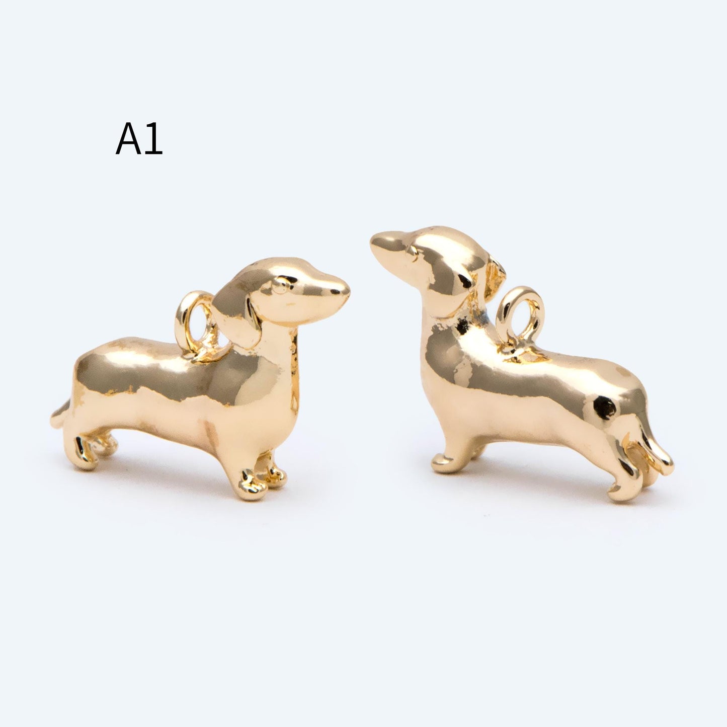 10pcs Gold/ Silver 3D Dog Charm, Gold/ Rhodium plated Brass, Jewelry Making, Diy Material, Jewelry Supplies (GB-2668)