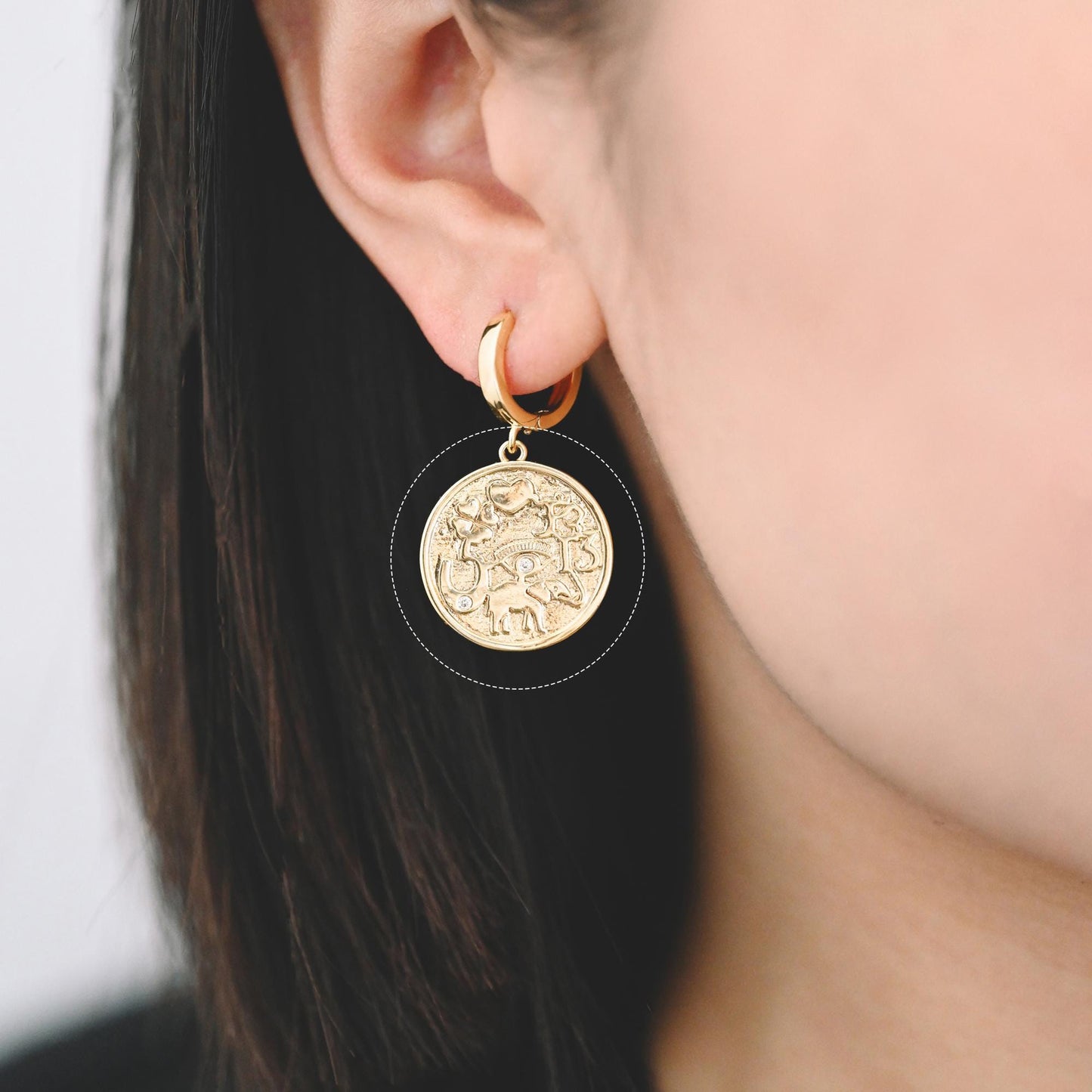 4pcs Gold/ Silver Talisman Charm, lucky charm, Lucky Medallion Pendant for Necklace Jewelry Making Supply (GB-1766)