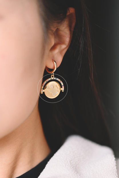 4pcs Gold/ Silver Talisman Charm, lucky charm, Lucky Medallion Pendant for Necklace Jewelry Making Supply (GB-1766)