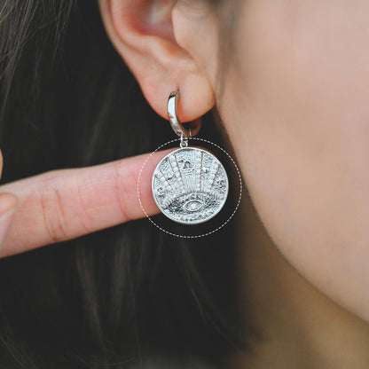 4pcs Gold/ Silver Talisman Charm, lucky charm, Lucky Medallion Pendant for Necklace Jewelry Making Supply (GB-1766)