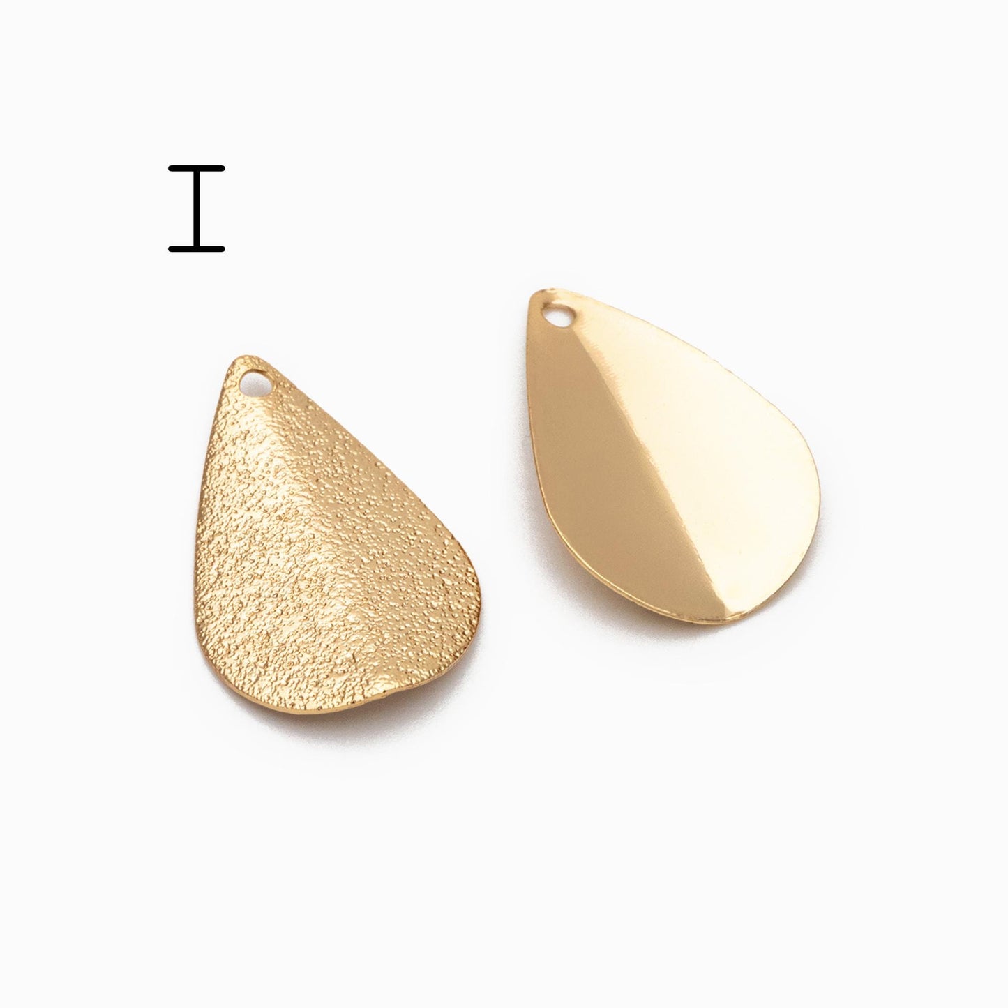 10pcs Gold Geometric Charms, Gold plated Brass Rustic Pendants, Lead Nickel Free (GB-265)