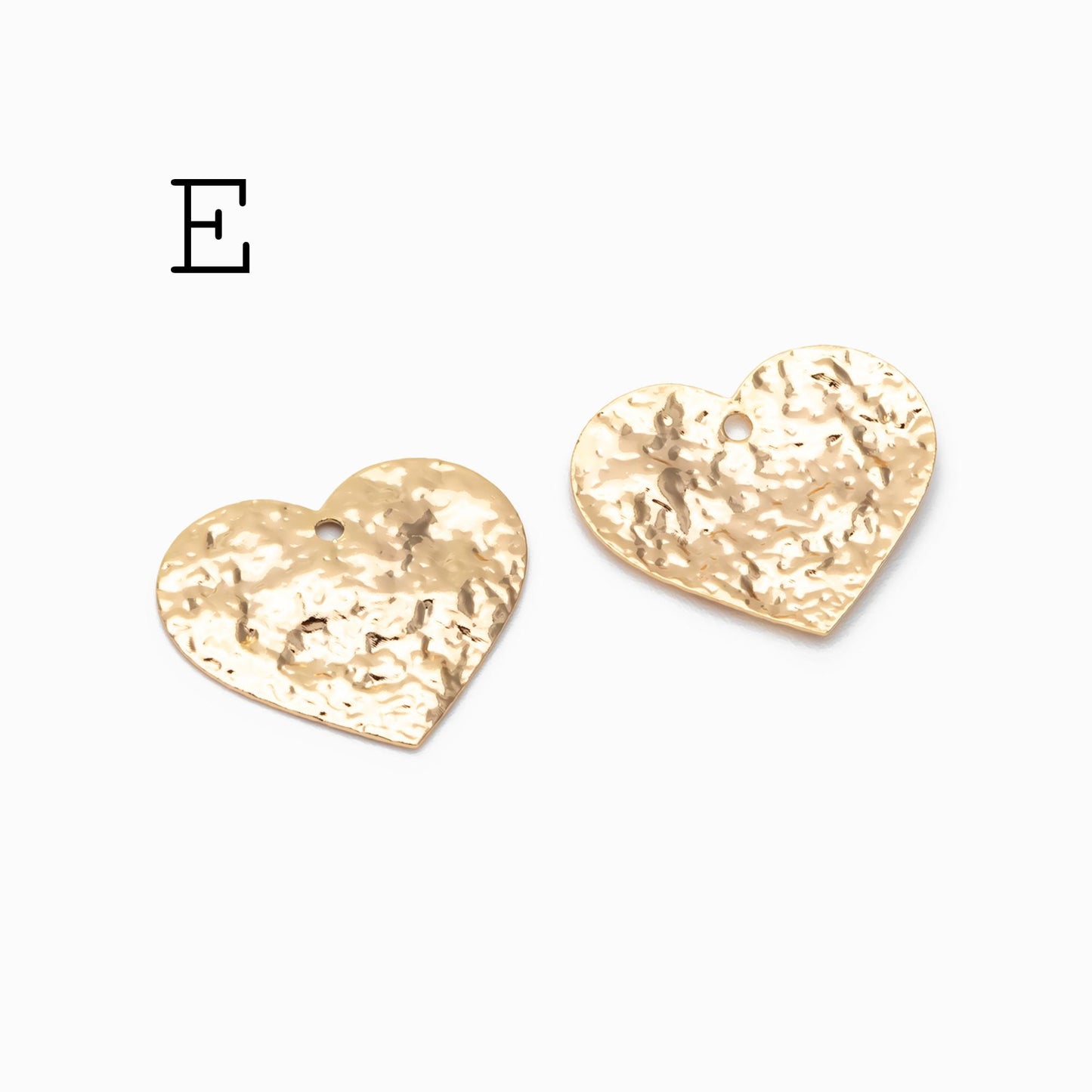 10pcs Gold/ Silver Tone Hammered Charm Connectors, Gold/ Rhodium plated Brass, Rustic Geometric Pendents (GB-1422)