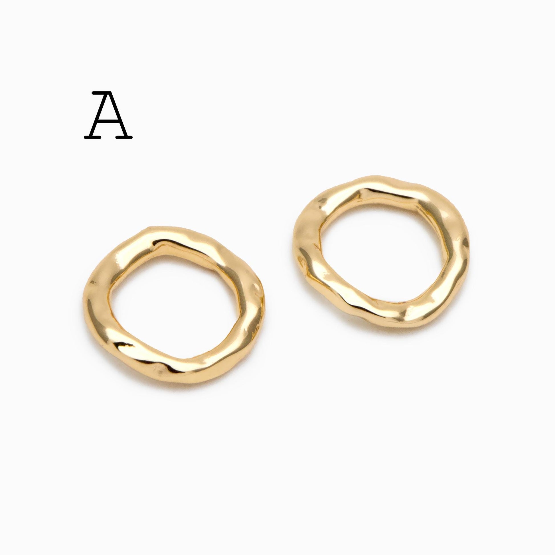 10pcs Gold Geometric Charm Connectors, 18K Gold plated Brass Earring Pendants (GB-2750)