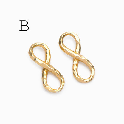 10pcs Gold Geometric Charm Connectors, 18K Gold plated Brass Earring Pendants (GB-2750)