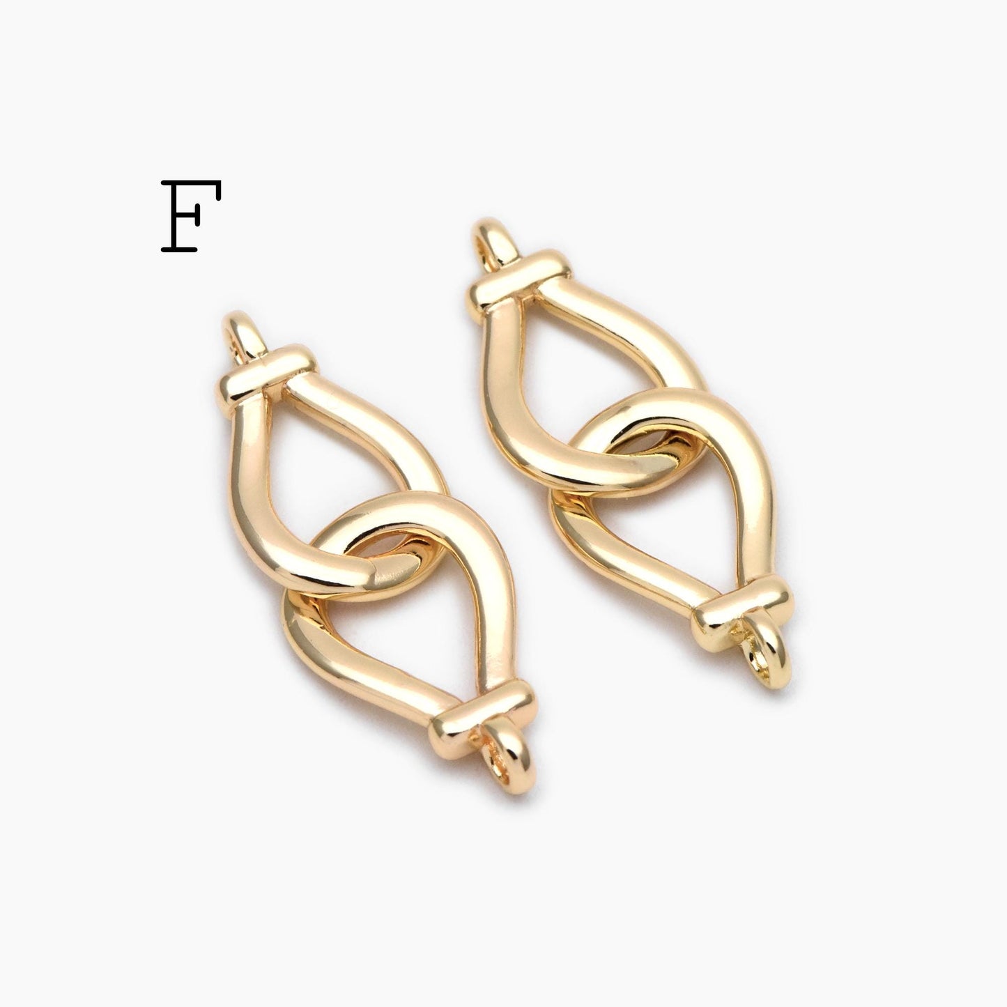 4pcs Gold Chain Connector Links, Bracelet Connector, Earring Findings, Jewelry Making, Diy Material, Jewelry Supplies (GB-2197)