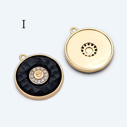 4pcs Gold Round Disc Charms , 18K Gold plated Brass, Jewelry Making, Diy Material, Jewelry Supplies (GB-3464)