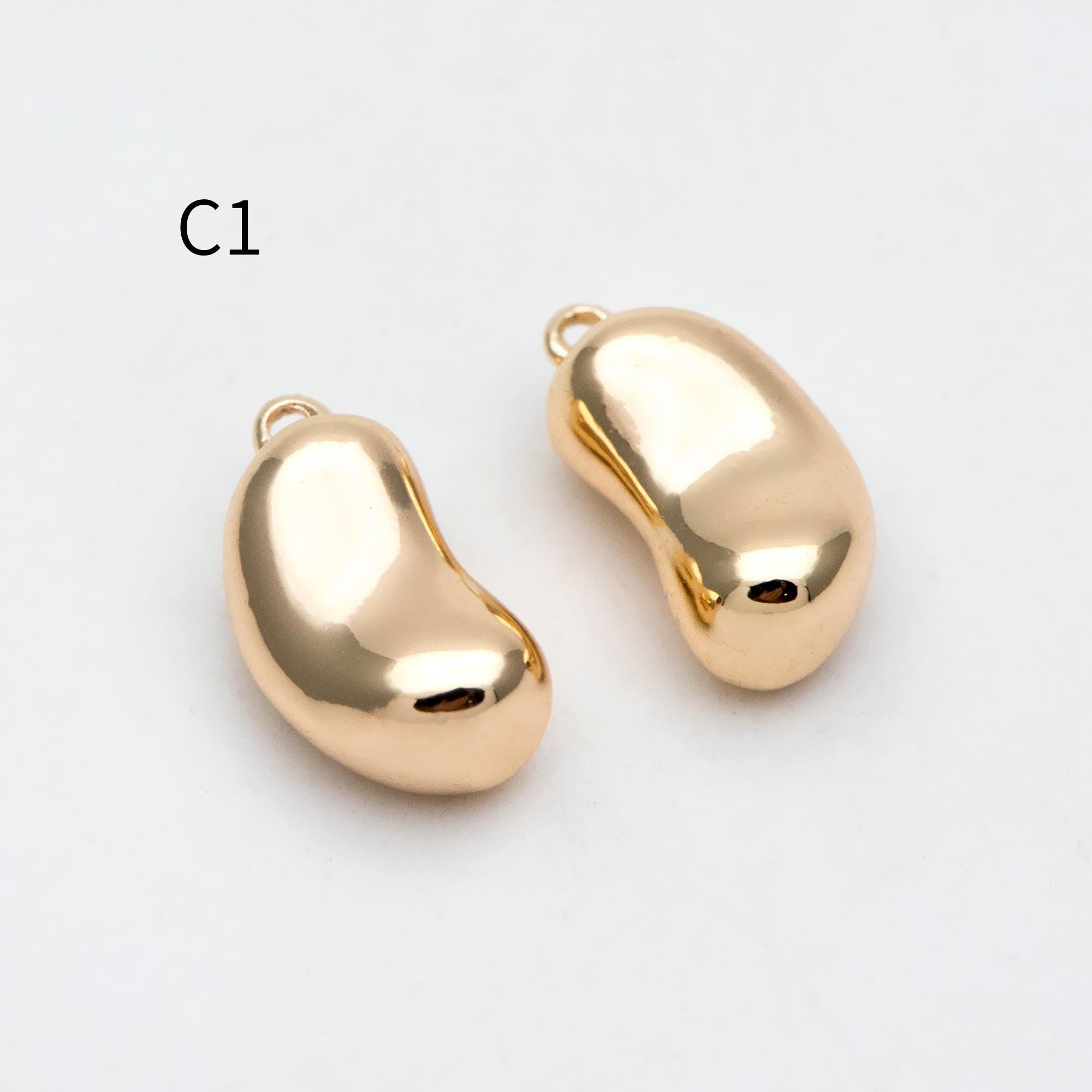 10pcs Gold/ Silver Nut Charms , 18K Gold/ Rhodium plated Brass, Jewelry Making, Diy Material, Jewelry Supplies (GB-4589)