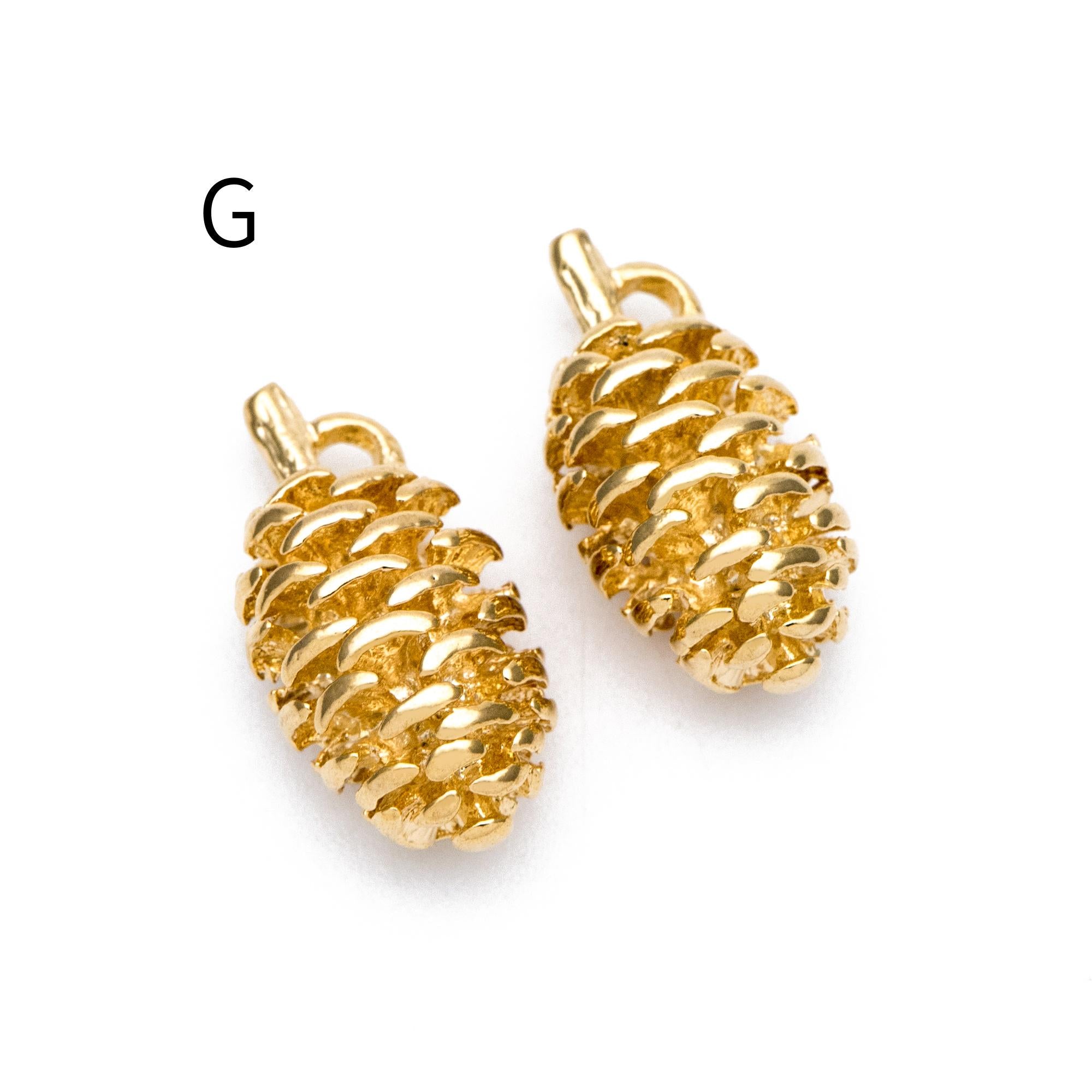 10pcs Gold/ Silver Nut Charms , 18K Gold/ Rhodium plated Brass, Jewelry Making, Diy Material, Jewelry Supplies (GB-4589)