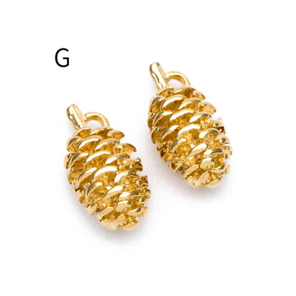 10pcs Gold/ Silver Nut Charms , 18K Gold/ Rhodium plated Brass, Jewelry Making, Diy Material, Jewelry Supplies (GB-4589)