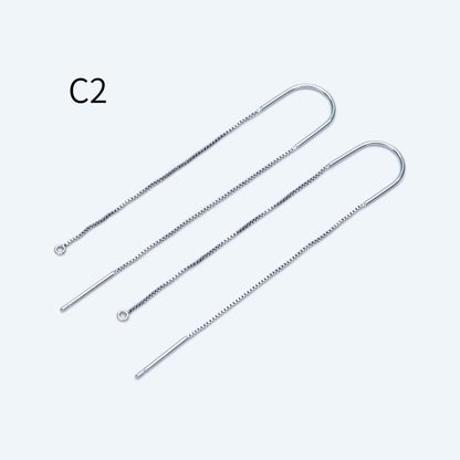 10pcs Gold/ Silver/ Rose Gold Ear Threader Earrings, Earwire Thread with Jump Ring, Color Not Easily Tarnish (GB-333)