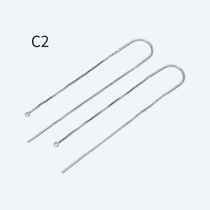 10pcs Gold/ Silver/ Rose Gold Ear Threader Earrings, Earwire Thread with Jump Ring, Color Not Easily Tarnish (GB-333)