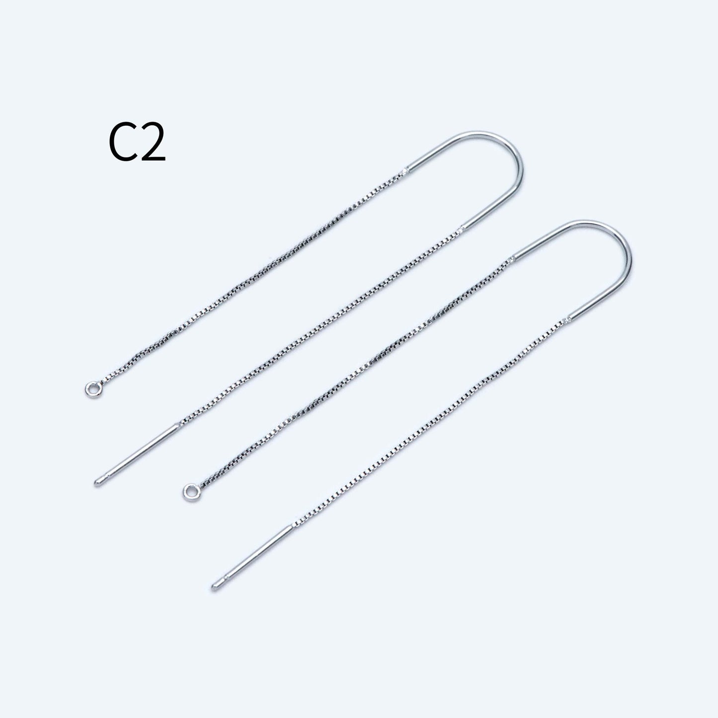 10pcs Gold/ Silver/ Rose Gold Ear Threader Earrings, Earwire Thread with Jump Ring, Color Not Easily Tarnish (GB-333)