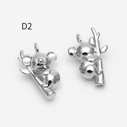 10pcs Gold Cute Animal Charm, Jewelry Making, Diy Material, Jewelry Supplies (GB-2707)