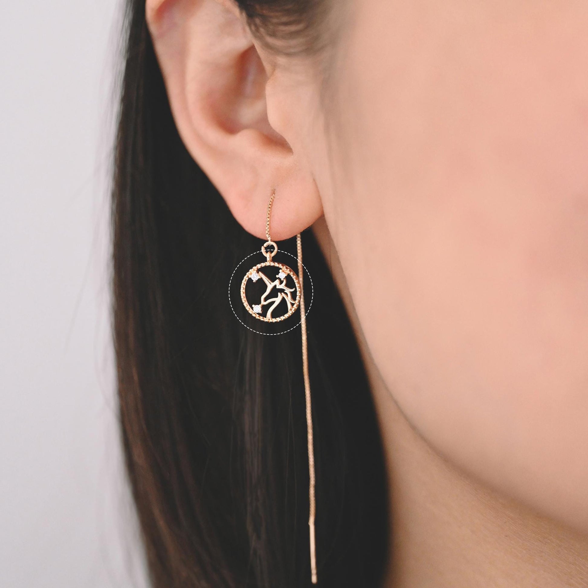 4pcs CZ pave Gold Unicorn Charms, 18k Real Gold plated Brass, Cute Earring Charms (GB-730)