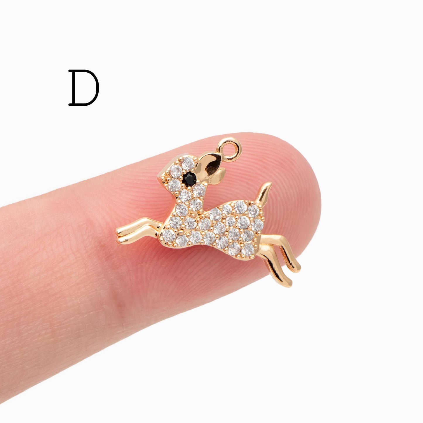 4pcs Gold Elk Deer Horn Charms, Jewelry Making, Diy Material, Jewelry Supplies (GB-2517)