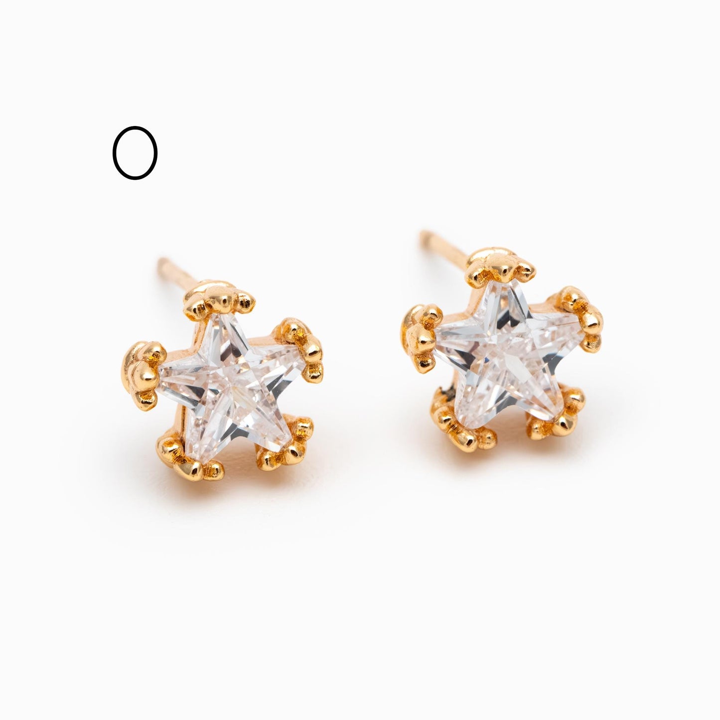 10pcs Minimalist Gold Stud Earring - Sun, Moon, Star Styles (#GB-3041)