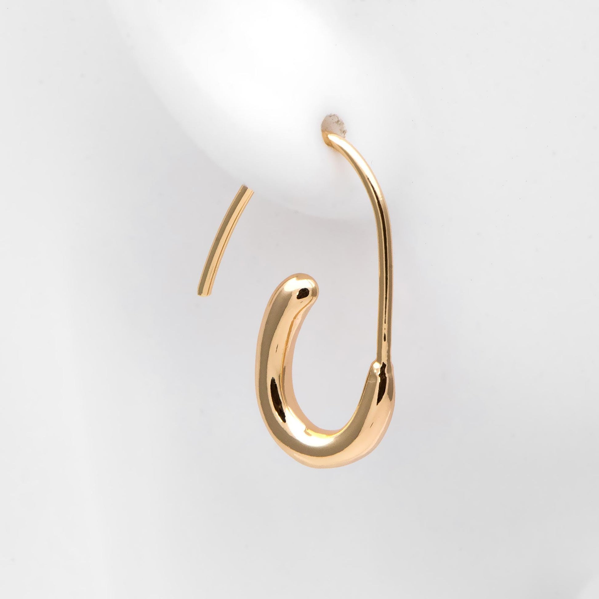 10pcs Gold plated Brass Ear Hooks 21.5x13mm, Simple Earwires Earring Components (GB-3023)