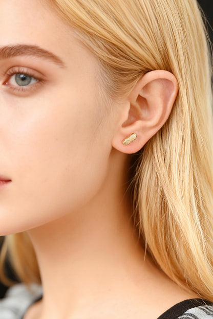 10pcs Gold/ Silver Nut Charms Earrings, 18K Real Gold/ Rhodium Plated Brass, Dainty Stud Earring (#GB-4685)