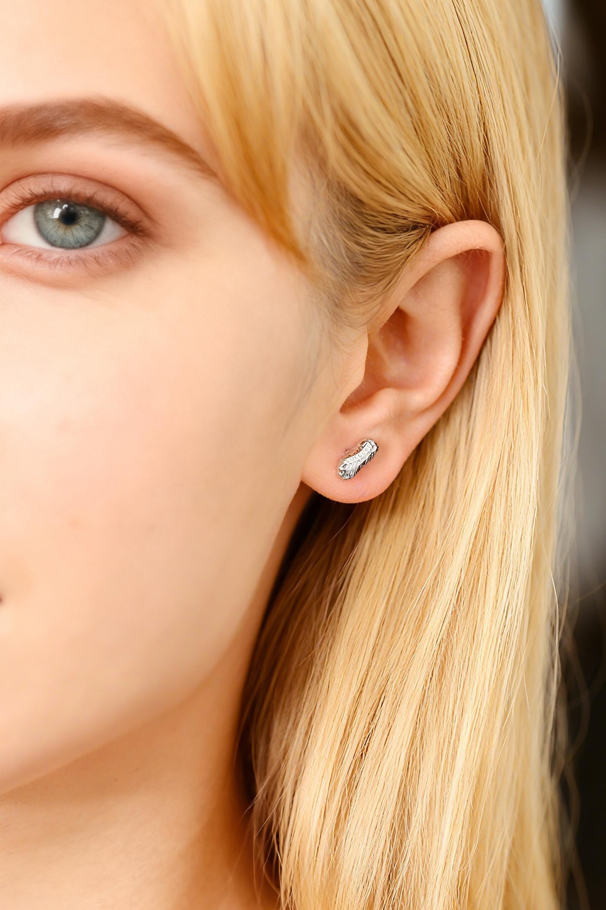 10pcs Gold/ Silver Nut Charms Earrings, 18K Real Gold/ Rhodium Plated Brass, Dainty Stud Earring (#GB-4685)