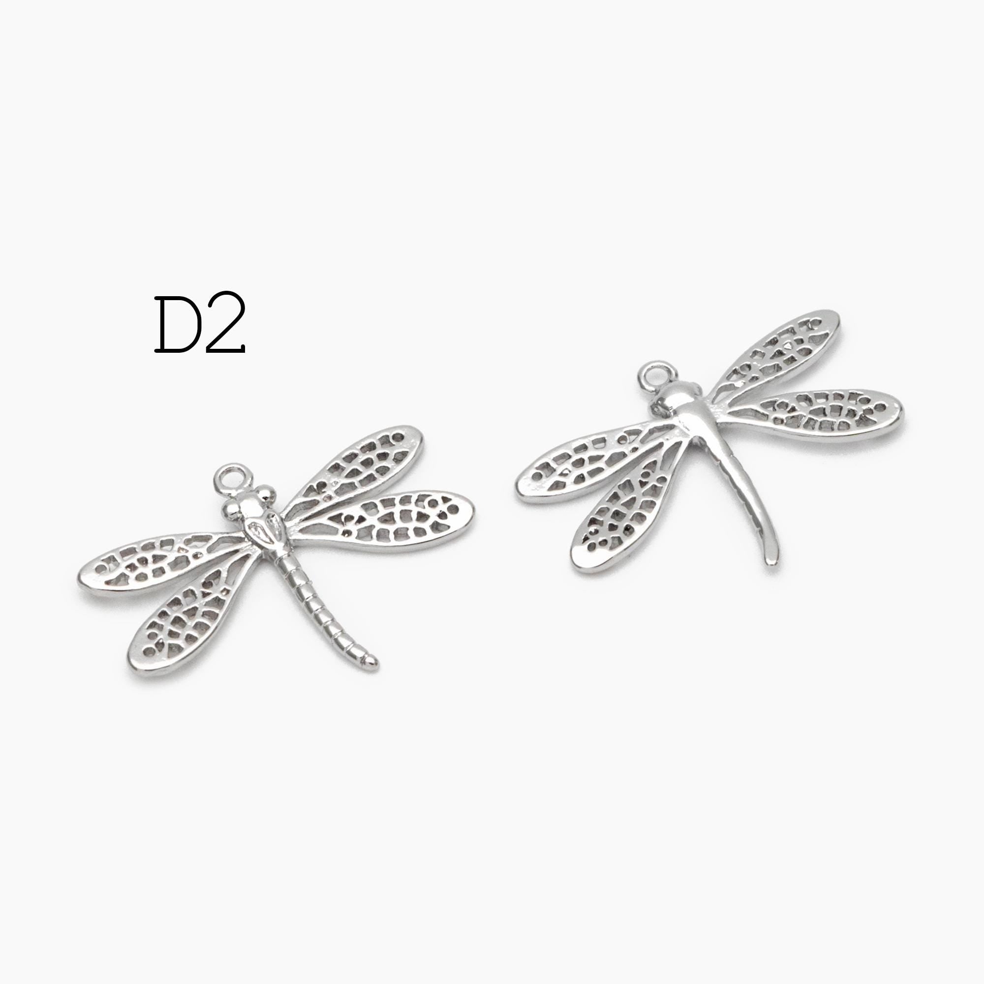 4pcs Dragonfly Charms for Crafting and Jewelry Design (GB-3196)