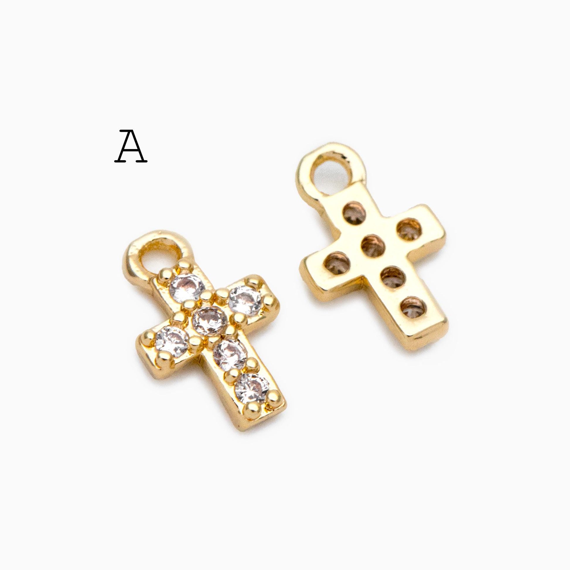 4pcs Cross Charm, Tiny Cross Charm, Cross Pendant, Cross Necklace Charm(GB-2731)