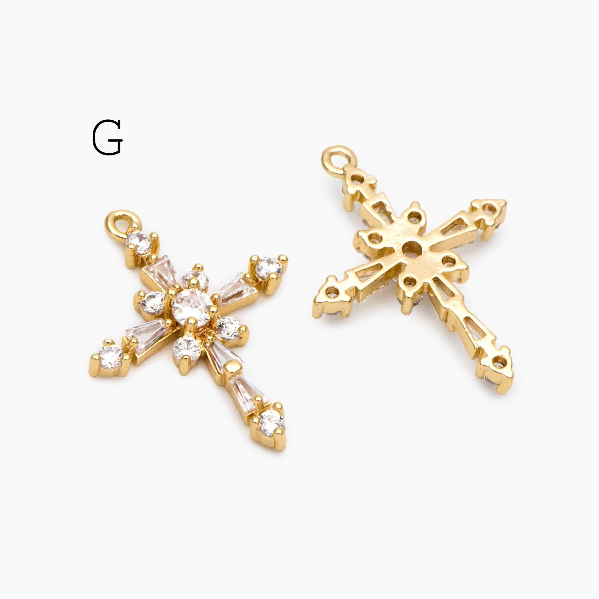 4pcs Cross Charm, Tiny Cross Charm, Cross Pendant, Cross Necklace Charm(GB-2731)