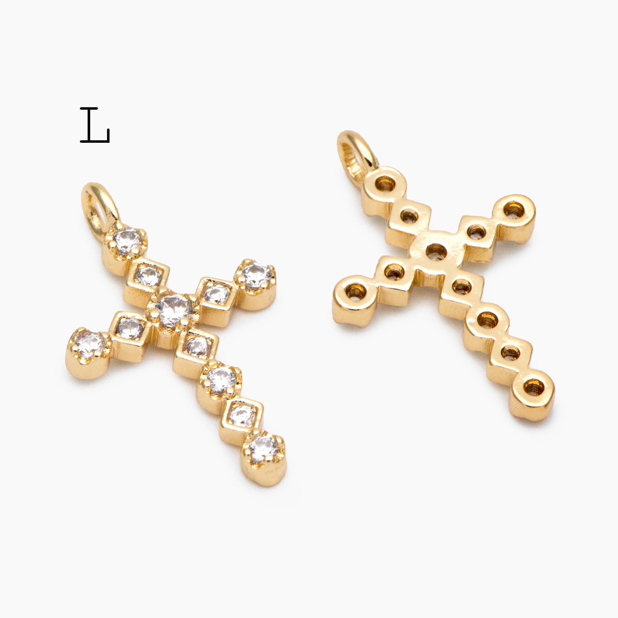 4pcs Cross Charm, Tiny Cross Charm, Cross Pendant, Cross Necklace Charm(GB-2731)