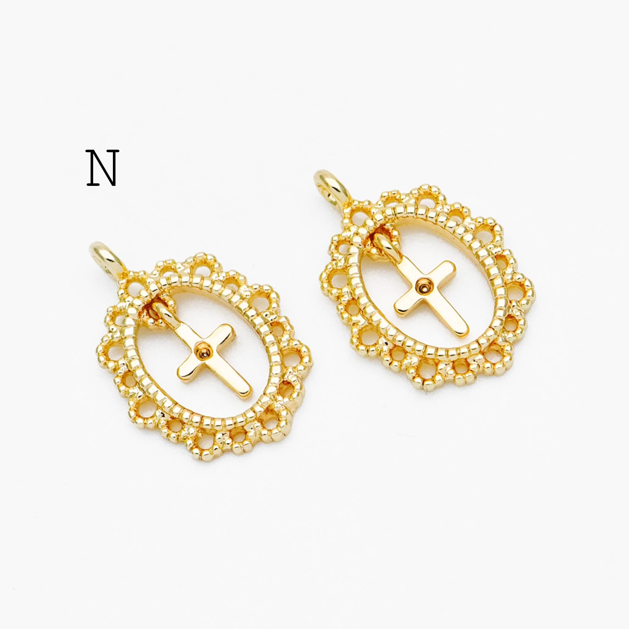 4pcs Cross Charm, Tiny Cross Charm, Cross Pendant, Cross Necklace Charm(GB-2731)