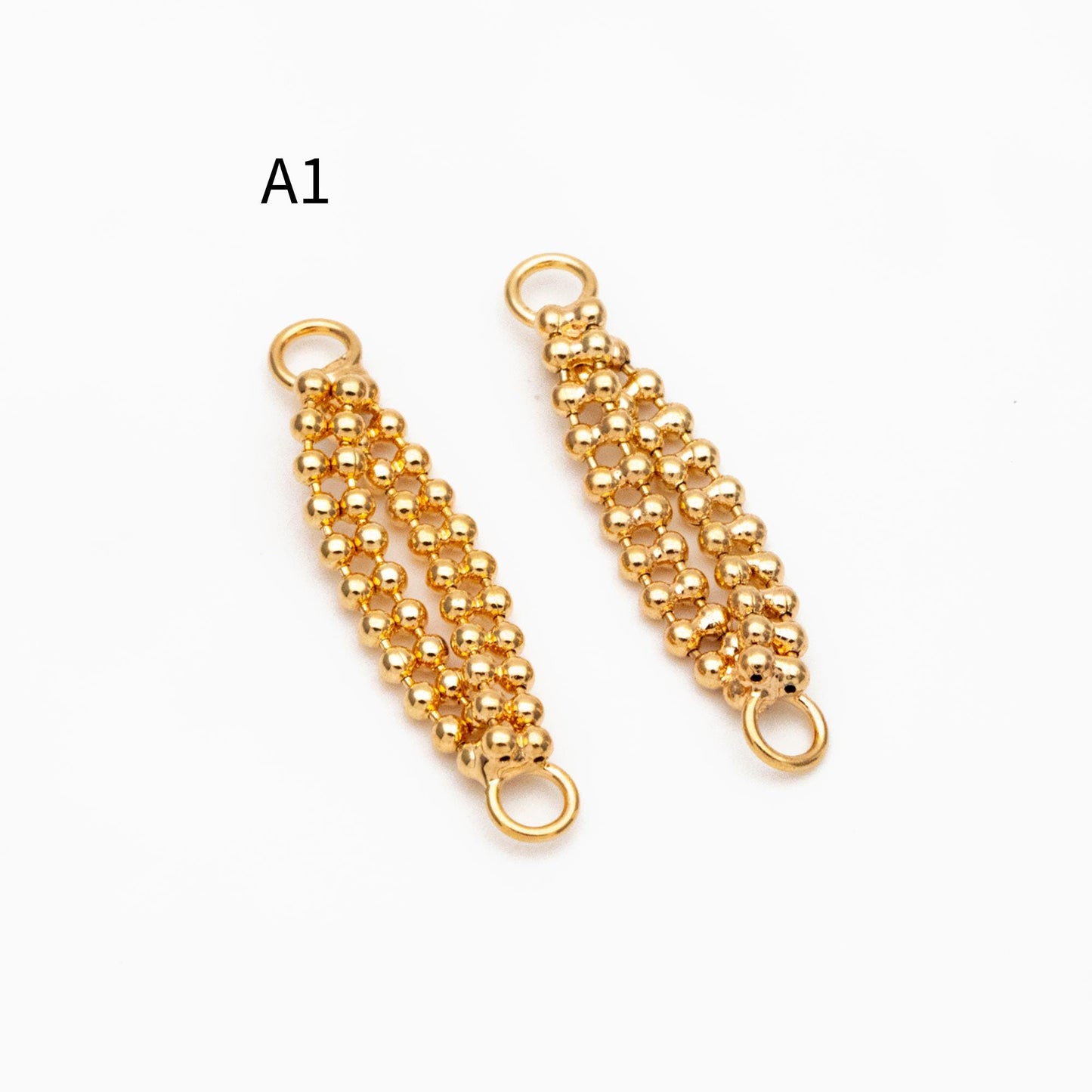 10pcs Gold/ Silver Tassel Charms, Tassel Connectors with Jump Rings (GB-244)