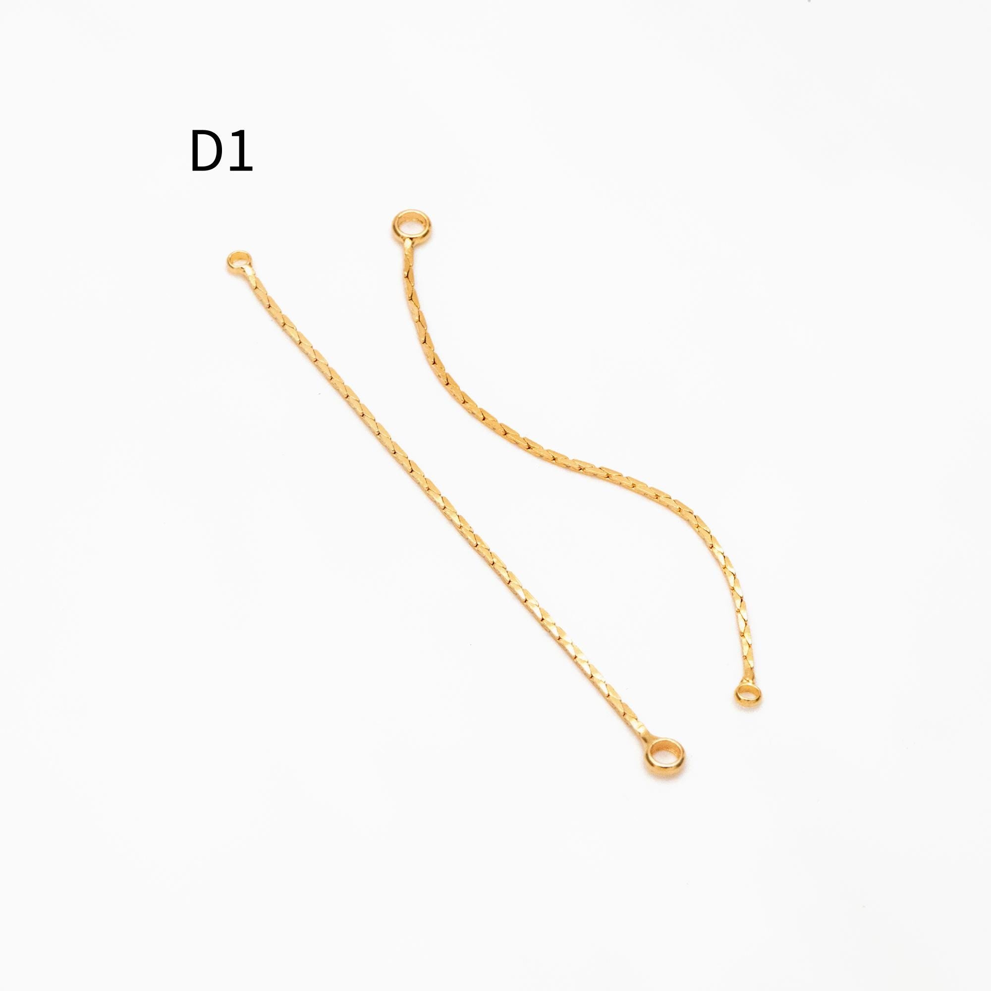 10pcs Gold/ Silver Tassel Charms, Tassel Connectors with Jump Rings (GB-244)