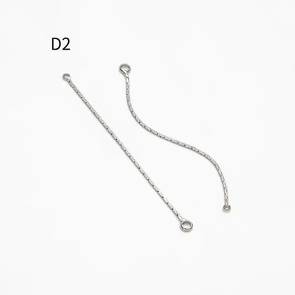 10pcs Gold/ Silver Tassel Charms, Tassel Connectors with Jump Rings (GB-244)