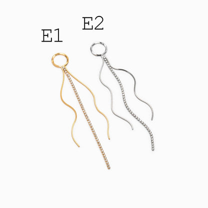 4pcs Chain Tassel Charms, Gold plated Brass, Tassel Earring Components (GB-1277)