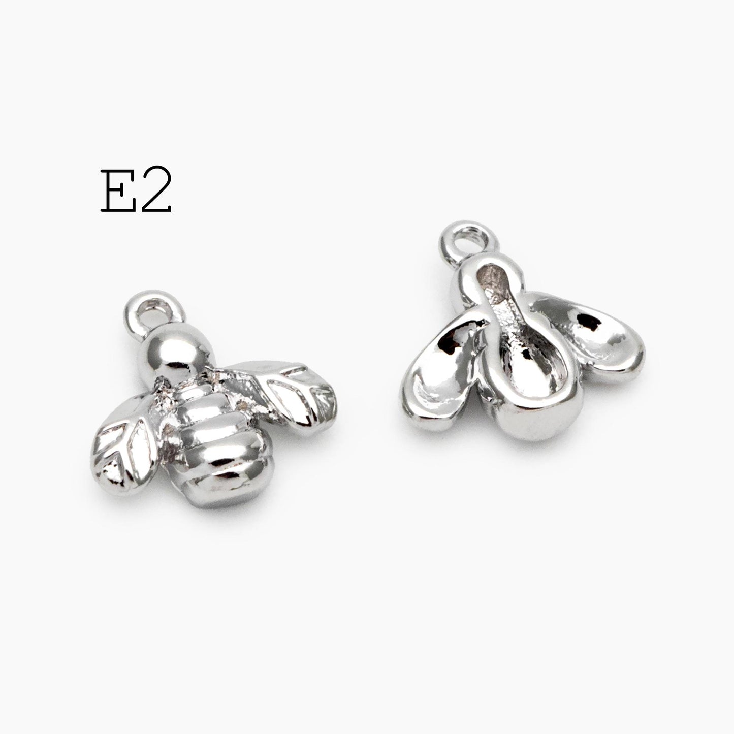 10pcs Gold/ Silver Bee Charm Jewelry Making, Insect Theme Supplies (GB-3093)