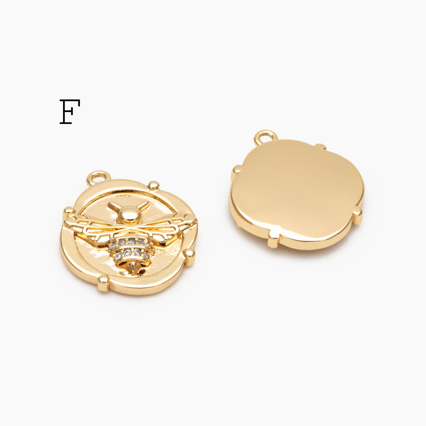 10pcs Gold/ Silver Bee Charm Jewelry Making, Insect Theme Supplies (GB-3093)