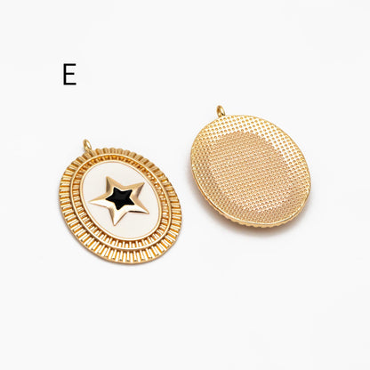 4pcs Gold Star Charm, Earring Findings, Jewelry Making, Diy Material, Jewelry Supplies (GB-2900)